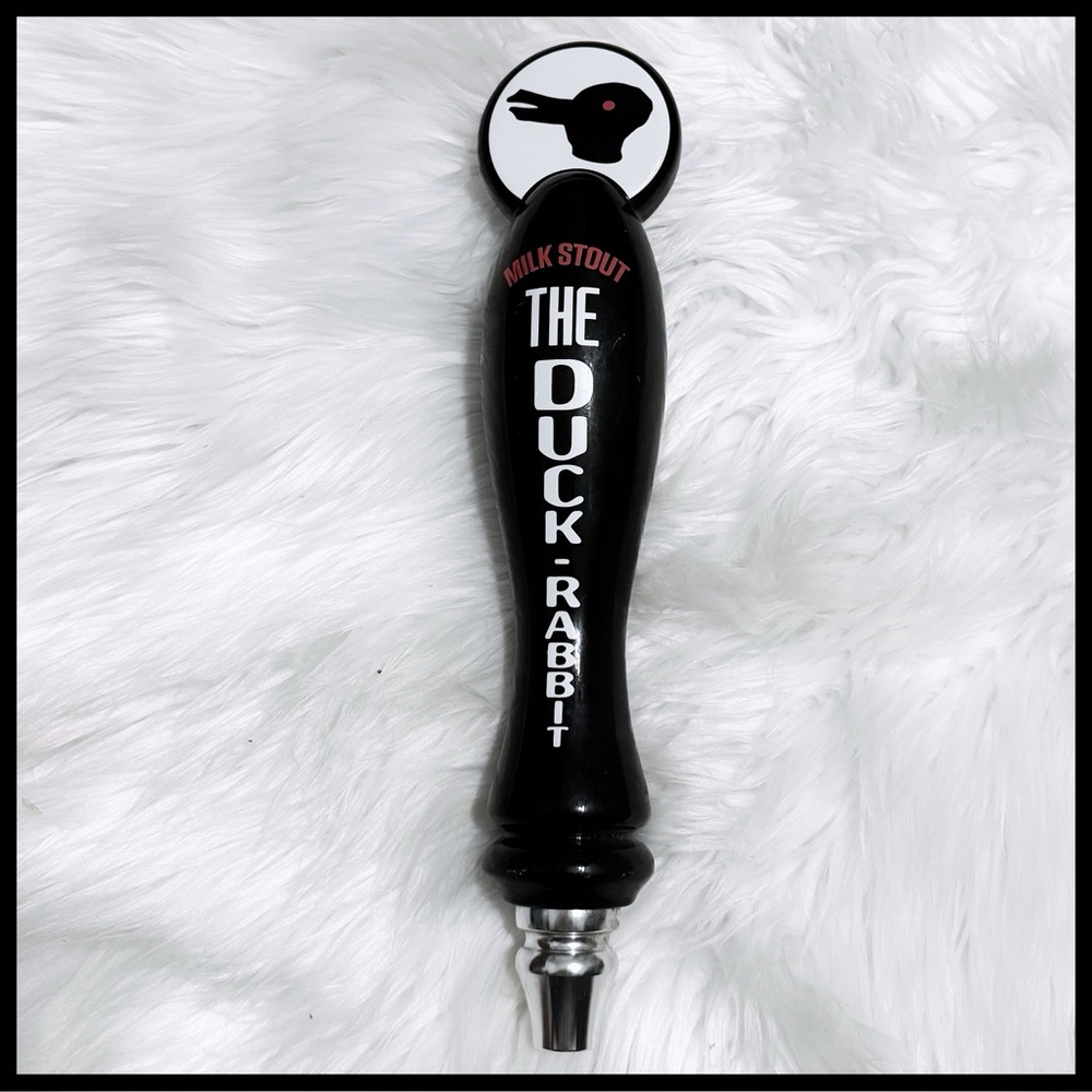 The Duck Rabbit Milk Stout beer tap handle